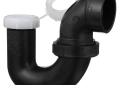 1-1/2 X 1-1/2 OD or 1-1/4 OD Inch ABS DWV Union LA P Trap with Plastic Union Nut and Polyethylene Slip Joint Nut and Washer