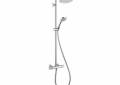 Hansgrohe 27185001 Shower Pipe, Croma 220, 8-5/8 in Dia 1 Shower Head, 2.5 gpm, Rain Spray, Polished Chrome