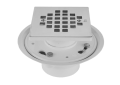 Jaclo® 86564-AZB 86564 Square Shower Drain, PVC Grid, Brass Drain