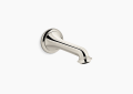 Kohler K-72792-SN Artifacts(R) Wall-Mount Bath Spout with Turned Design - Vibrant Polished Nickel