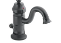 Moen® S411WR Weymouth™ Bathroom Faucet, 1.5 gpm Flow Rate, 4-5/32 in H Spout, 1 Handles, Pop-Up Drain, 1 Faucet Holes, Wrought Iron, Function: Traditional
