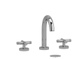 RIOBEL RU08+KNC RU08+KN Riu Widespread Bathroom Faucet, 1.3 gpm Flow Rate, 4-3/8 in H Spout, 8 to 16 in Center, Chrome, 2 Handles, Push Button Drain, Import