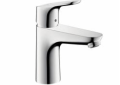 Hansgrohe 04371000 Bathroom Faucet, Focus 70, 1.5 gpm, 3-3/4 in H Spout, 1 Handles, Pop-Up Drain, 1 Faucet Holes, Polished Chrome, Function: Traditional