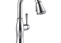 DELTA® 9997T-AR-PR-DST Pull-Down Bar/Prep Faucet, Cassidy™, Lumicoat Arctic Stainless Steel, 1 Handle, 1.8 gpm at 60 psi