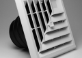 Rectorseal 81912 Airtec 8 inch x 8 inch Polymer Two Way Ceiling Diffuser with Ceiling Box and Damper - White