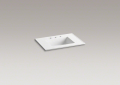 Kohler K-2779-8-G81 Ceramic/Impressions 31 inch Vanity-Top Bathroom Sink - White Impressions