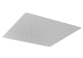 RIOBEL 487C Riobel Cross Collection Pipe Surface - Spring Held Rain Showerhead Slim Ultra, 2.5 gpm Flow Rate, Import