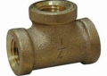 Jones Stephens™ B74082LF Pipe Tee, 1/4 in Nominal, Bronze