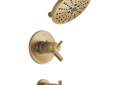 DELTA® T17T459-CZH2O TempAssure® 17T Tub and Shower Faucet Trim, 1.75 gpm Shower, Brilliance® Champagne Bronze