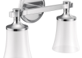 Moen® YB0362CH Flara™ 2-Globe Bath Light, (2) Lamps, 110 V, Polished Chrome Housing