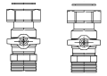 Viessmann 7341 020 Pair of Shut Off Valves with Gaskets