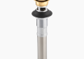 Kohler K-7124-2MB Pop-Up Clicker Drain Without Overflow - Vibrant Brushed Moderne Brass
