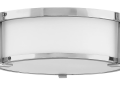 Hinkley® 3241CM Lowell Transitional Medium Flush Mount, (2) Lamps LED Lamp, 60 W Fixture, 120 V, Chrome Housing