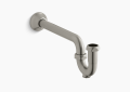 Kohler K-9018-BN 1-1/4 inch Adjustable P-trap with Long Tubing Outlet - Vibrant Brushed Nickel