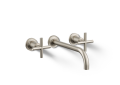 Kohler® T14414-3-BN Purist® Widespread Bathroom Sink Faucet Trim, 1.2 gpm Flow Rate, 8 in Center, Vibrant® Brushed Nickel, 2 Handles, Function: Traditional