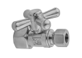 Jaclo® 618-PB 618 Quarter Turn Straight Pattern Supply Valve, 3/8 x 3/8 in Nominal, IPS End Style, Polished Brass