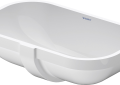 DURAVIT 0338490017 033849 D-Code Vanity Basin, Oval Shape, 8.25 in H x 12-5/8 in W x 19.5 L, Undermount Mounting, Ceramic, White, Import