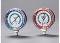 Yellow Jacket® Flutterless™ 49002 Class B Manifold Gauge, 30 in-0-120 psi, 2-1/2 in ga, Steel, Blue, Domestic