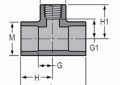 Spears® 802-211C Reducing Tee, 1-1/2 x 1-1/2 x 1 in, Socket x Socket x FNPT, SCH 80/XH, CPVC, Domestic