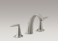 Kohler K-45102-4-BN Alteo Widespread Two-Handle Lavatory Faucet - Vibrant Brushed Nickel