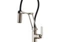 Brizo® 63244LF-SS Litze™ Articulating Kitchen Faucet, 1.8 gpm Flow Rate, Swivel Spout, Stainless Steel, 1 Handles, Domestic