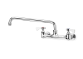 Krowne® 12-812L Silver Wall Mount Faucet, 2 gpm Flow Rate, 8 in Center, Standard Spout, Import