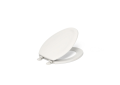 Kohler® 4647-96 Stonewood® Toilet Seat, Elongated Bowl, Closed Front, Wood, Biscuit