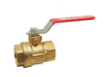 Red and White 5044AB-1/2 Lead Free Brass 1/2 inch Female x 1/2 inch Female Full Port Ball Valve