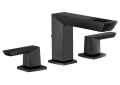 Brizo® 65386LF-BL-ECO Vettis™ Widespread Lavatory Faucet, 1.2 gpm, 4-7/8 in H Spout, 6 to 16 in Center, Matte Black, 2 Handles, Metal Pop-Up Drain, Domestic