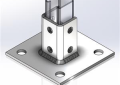Empire Industries 9094PBZ 6 inch X 6 inch Strut Post Base