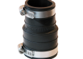 Fernco 1059-150 1-1/2 inch Plastic Socket X 1-1/2 inch Plastic/Cast Iron Flexible Coupling