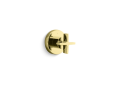 Kallista P24483-CR-ULB One(TM) Transfer Trim, Cross Handle - Unlacquered Brass
