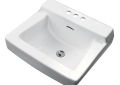 Gerber 12-314-01 Plymouth 4" Lavatory Wall Hung Centerset Sink