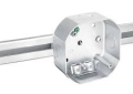 GARVIN® 54151-FANBH Fan Rated Box With New Construction Bar Hanger, Steel, 500 lb Capacity, (5) Side Knockouts, 1-1/2 in D
