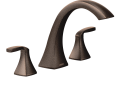 Moen® T693ORB Voss™ Roman Tub Faucet, 10 in Center, Oil Rubbed Bronze, 2 Handles, Function: Traditional, Domestic