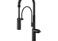 Brizo® 63375LF-BLLHP Odin® Semi-Professional Kitchen Faucet, 1.8 gpm Flow Rate, Matte Black, 1 Faucet Holes, Import, Commercial