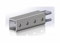 Empire 9052UFZ Splice Clevis, 4 Holes, 7-1/4 in W, For Use With 1-5/8 x 1-5/8 in Strut