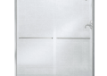 Sterling 5475-59S-G05 59-5/8 inch x 70-1/16 inch Finesse Series Frameless Sliding Shower Door - Silver with Smooth/Clear Glass Texture