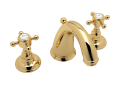 ROHL A2108XMIB-2 San Julio C-Spout Widespread Bathroom Faucet - Italian Brass
