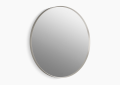 Kohler K-26050-BNL Essential 28" Round Framed Mirror - Brushed Nickel