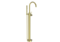 Newport Brass 2480-4261-04 Exposed Tub and Hand Shower Set - Free Standing - Satin Brass
