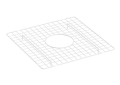 Shaws WSGMS3320WH Shaker Wire Sink Grid Food Kitchen, Center Drain Opening, White, Domestic
