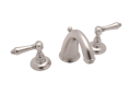 Rohl A2108LMSTN-2 San Julio C-Spout Widespread Bathroom Faucet - Polished Chrome with Metal Lever Handle
