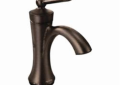 Moen® 4500ORB Bathroom Faucet, Wynford™, 1.5 gpm Flow Rate, 5 in H Spout, 1 Handle, Pop-Up Drain, 1 Faucet Hole, Oil Rubbed Bronze, Function: Traditional