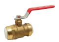 Red and White 5070AB-3/4 Lead Free Brass 3/4 inch EzGrip x 3/4 inch EzGrip Full Port Ball Valve