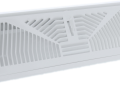 Hart and Cooley 406-18-W 4-1/2" x 18" Steel Baseboard Diffuser - White
