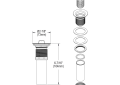 Elkay® LK36 Drain Fitting, 2 in Nominal, Nickel Plated, Brass Drain
