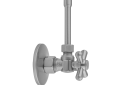 Jaclo® 621-72-MBK 1/4 Turn Angle Pattern Contemporary/Modern Complete Toilet Supply Kit With Standard Cross Handle, 3 Pieces, Domestic