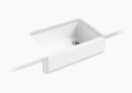 Kohler K-5827-0 Whitehaven Self-Trimming Under-Mount Apron-Front Kitchen Sink - White