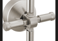 DELTA® H594SS-PR Single Faucet Handle Kit, For Use With Broderick® Bath Collection Floor Mount Tub Filler, Cross Handle, Zinc, Stainless, Import